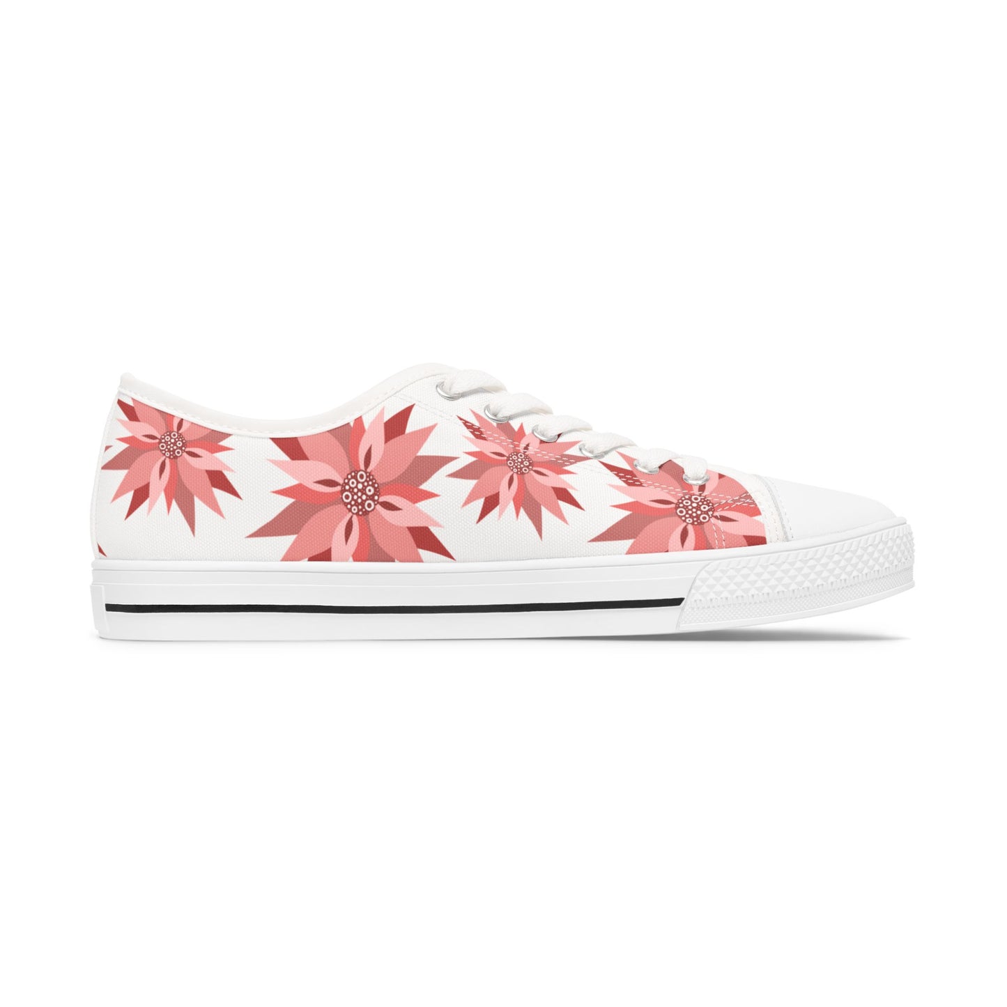 Floral Pattern Women's Low Top Sneakers - Stylish Comfort for Every Occasion