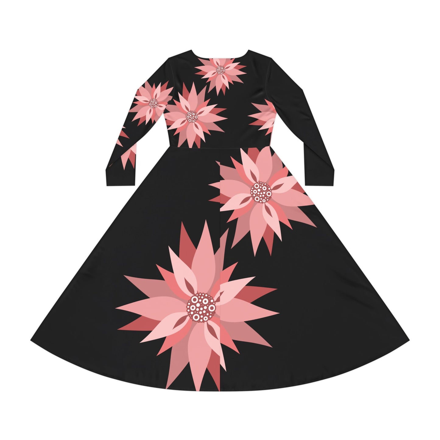 Floral Long Sleeve Dance Dress for Women – Perfect for Parties & Celebrations