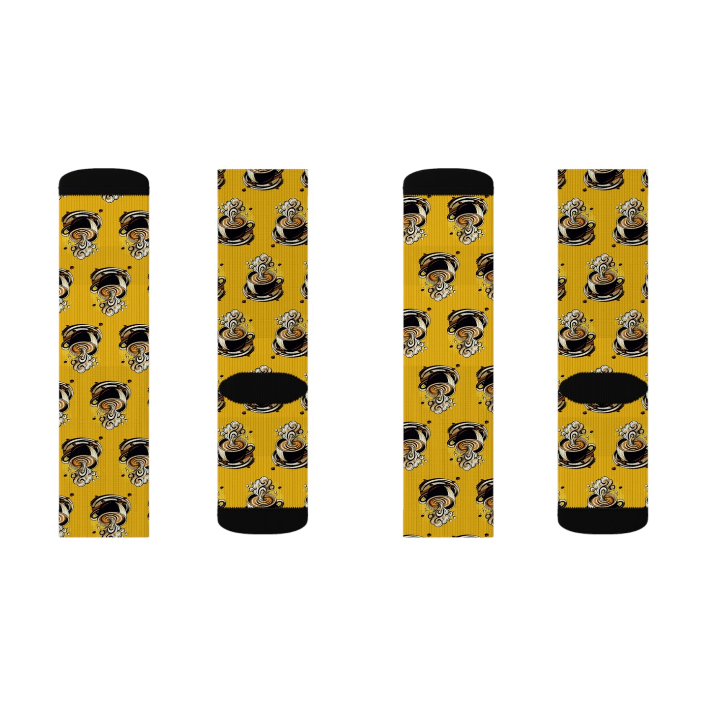 Funny Coffee Lover Socks - Sublimation Crew Socks for Coffee Enthusiasts