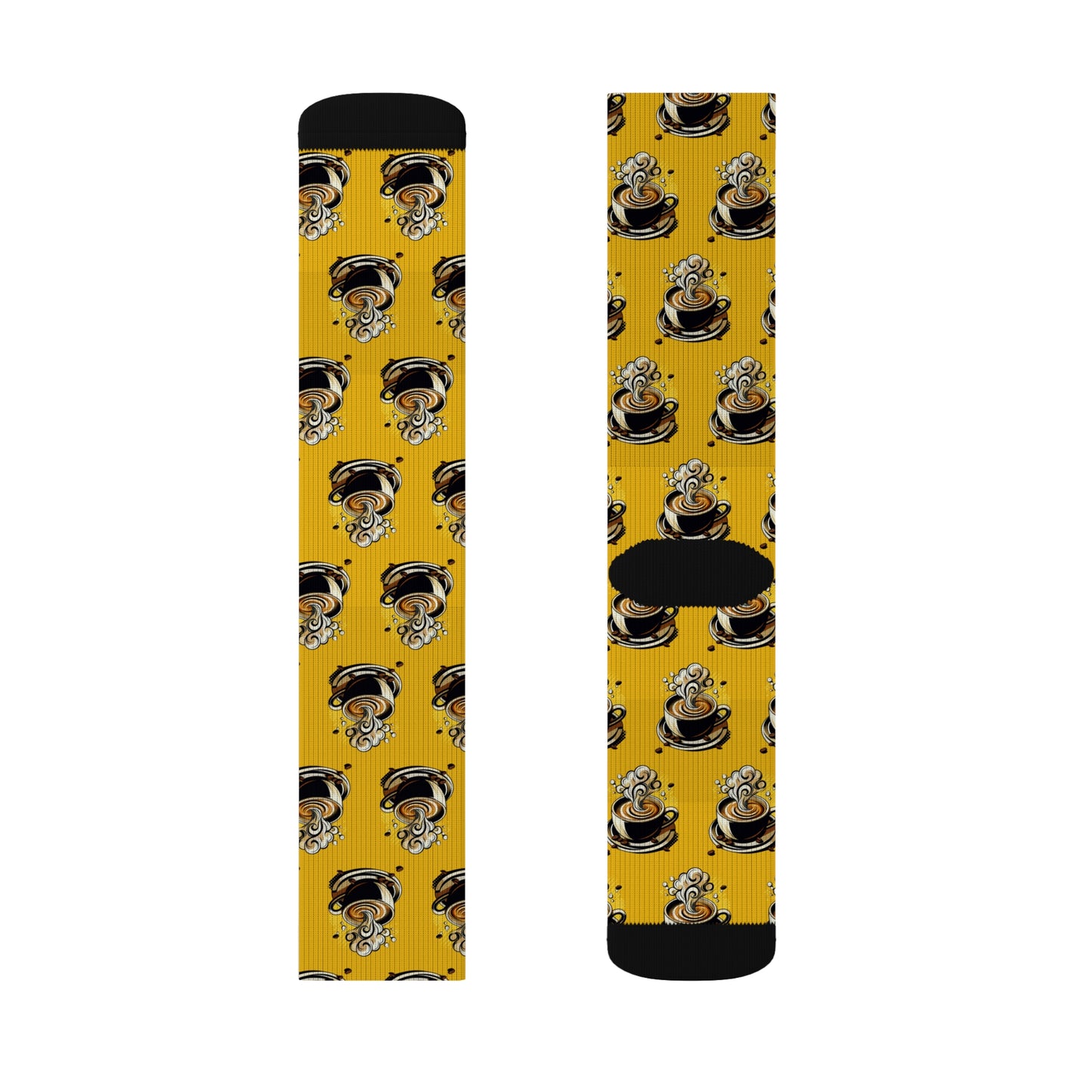 Funny Coffee Lover Socks - Sublimation Crew Socks for Coffee Enthusiasts