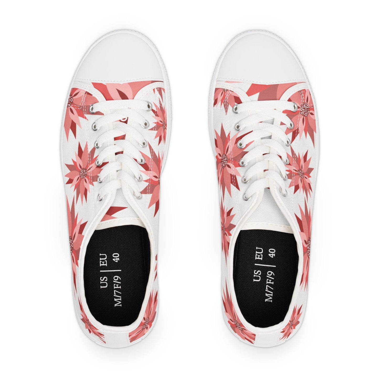 Floral Pattern Women's Low Top Sneakers - Stylish Comfort for Every Occasion