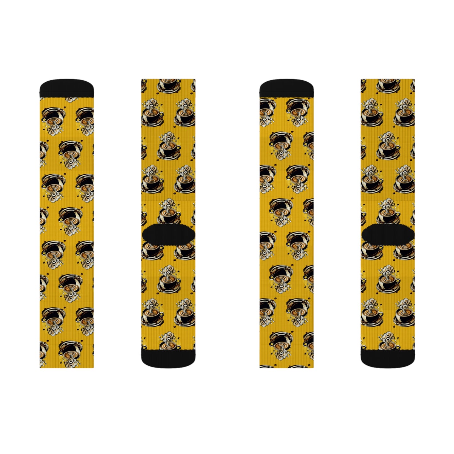 Funny Coffee Lover Socks - Sublimation Crew Socks for Coffee Enthusiasts