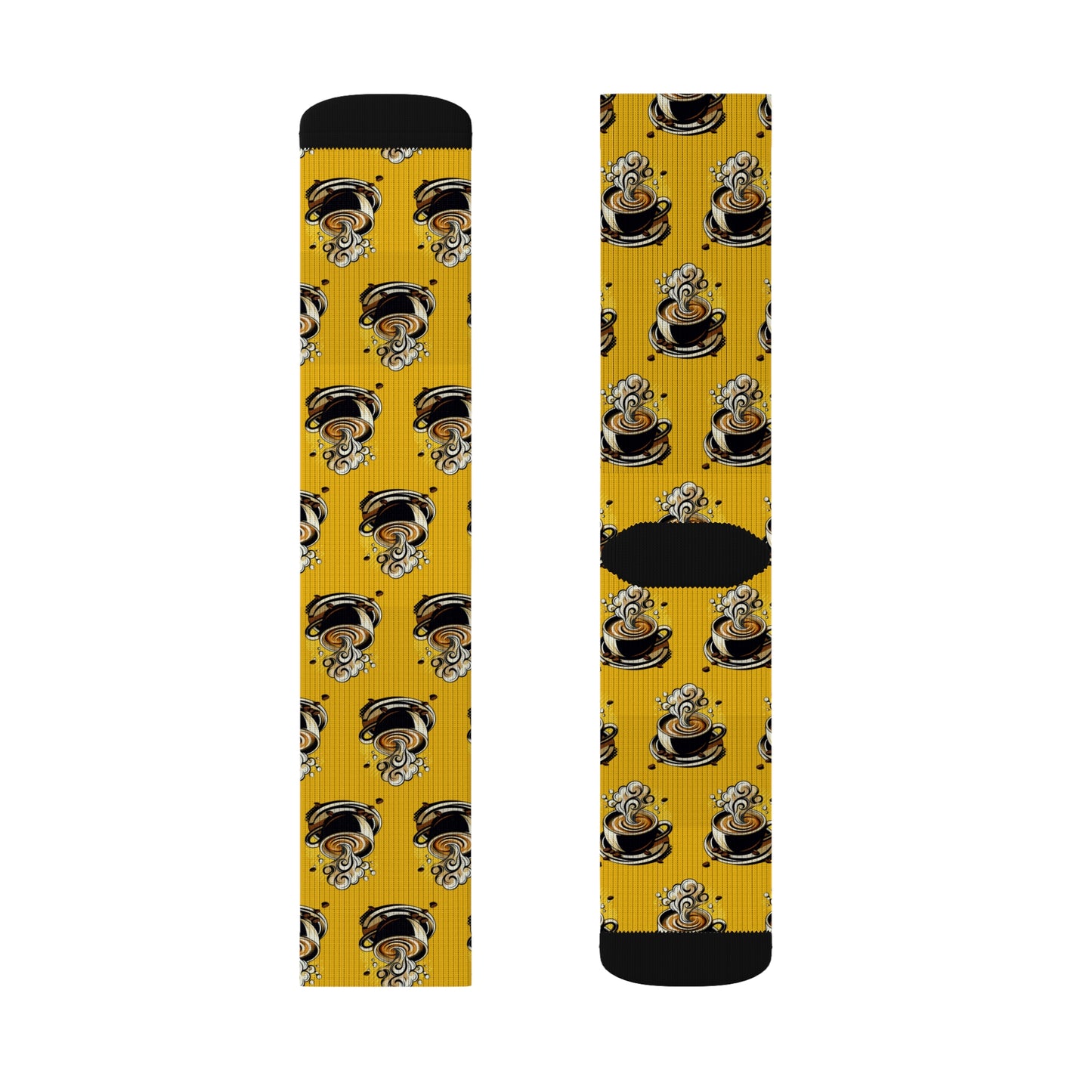Funny Coffee Lover Socks - Sublimation Crew Socks for Coffee Enthusiasts