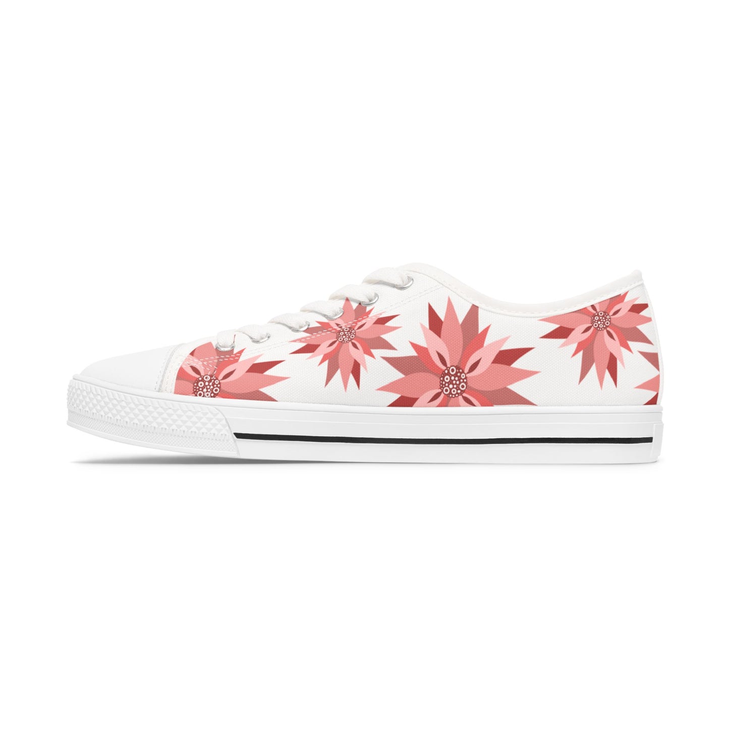 Floral Pattern Women's Low Top Sneakers - Stylish Comfort for Every Occasion