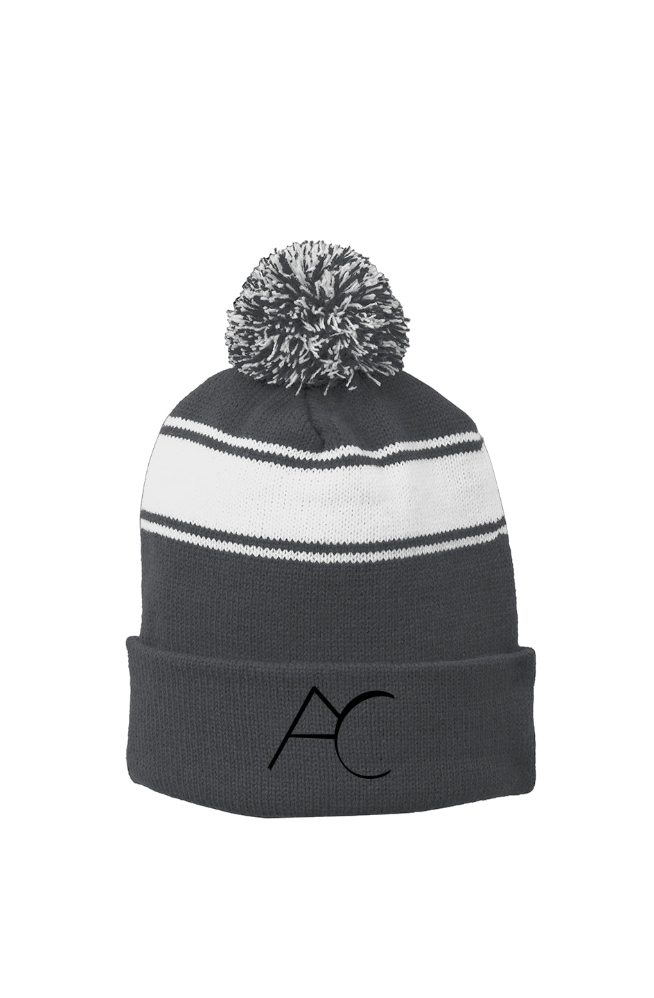 AC Stripe Pom Beanie