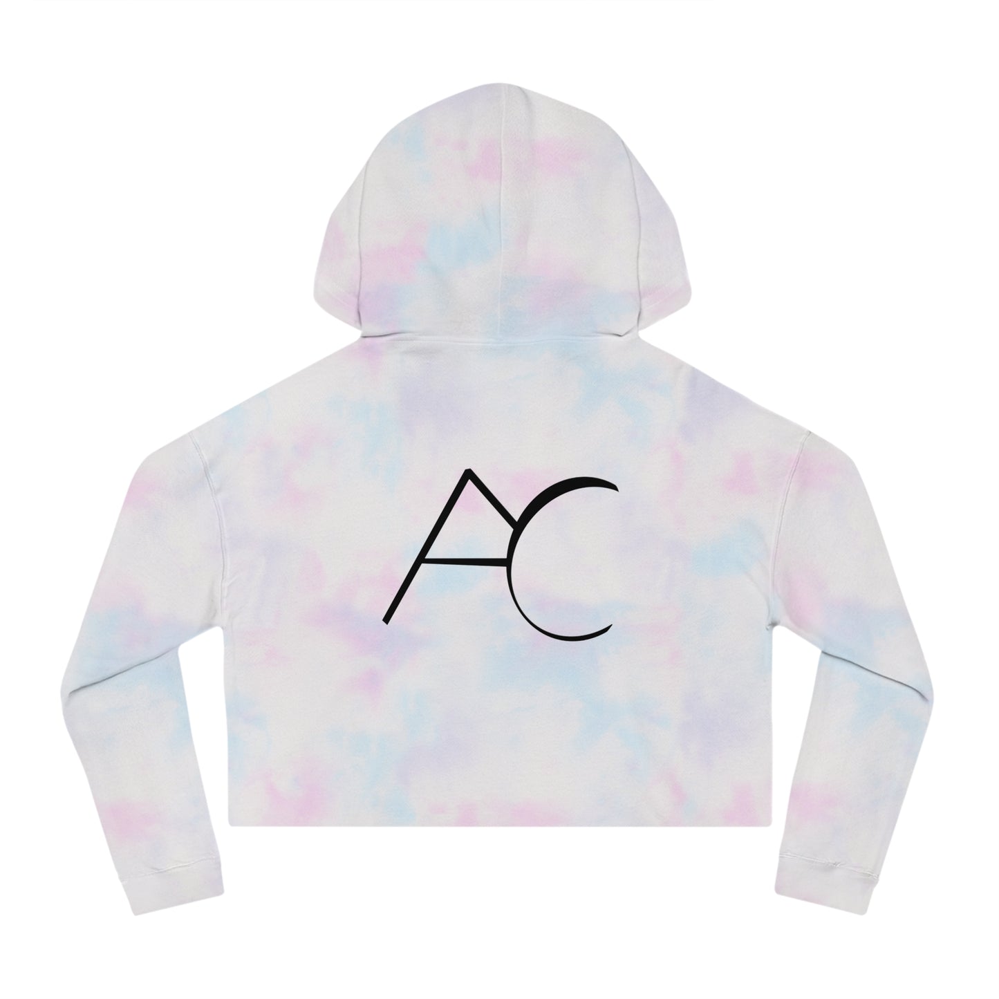 Chic Women's Cropped Hooded Sweatshirt with Monogram Design