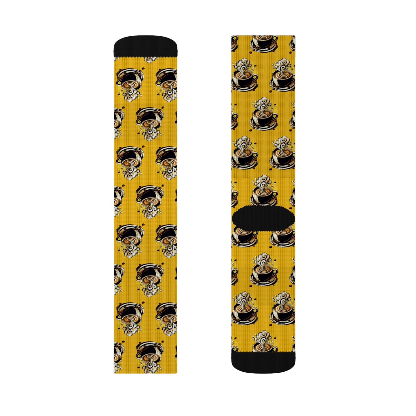 Funny Coffee Lover Socks - Sublimation Crew Socks for Coffee Enthusiasts