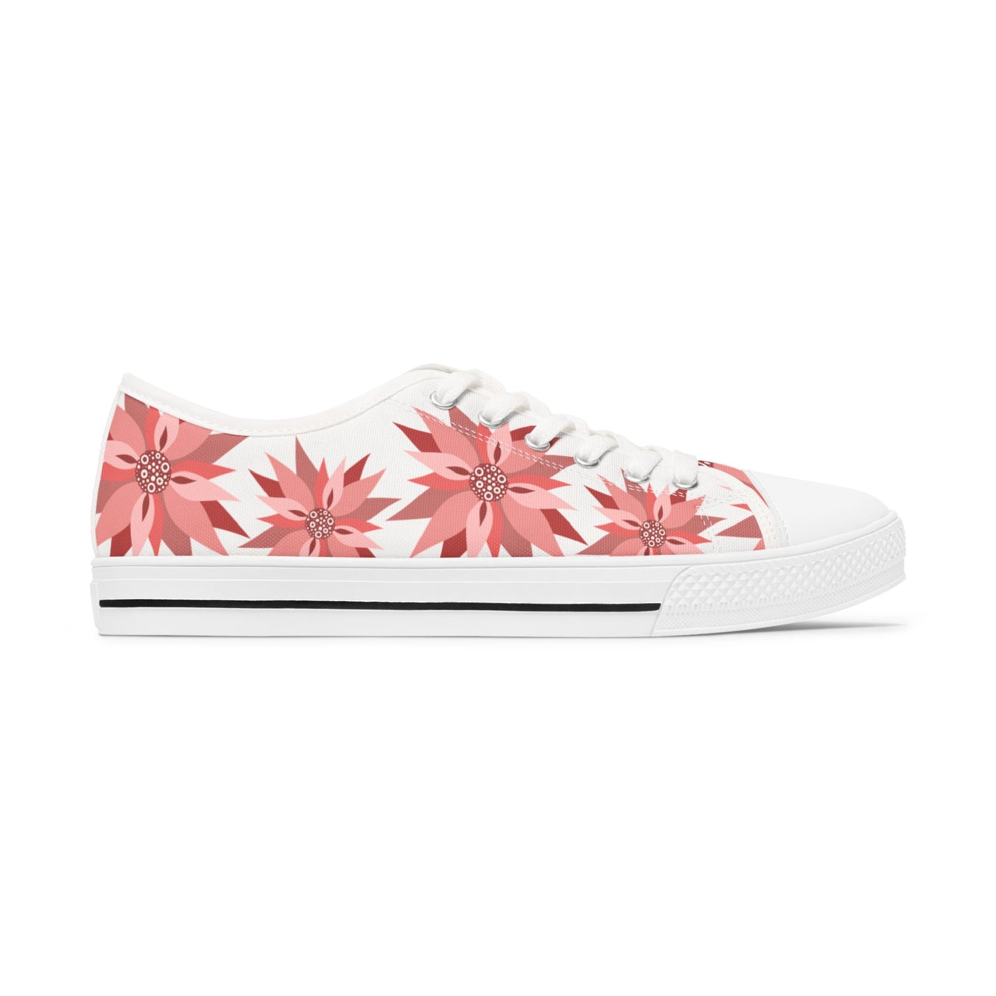 Floral Pattern Women's Low Top Sneakers - Stylish Comfort for Every Occasion
