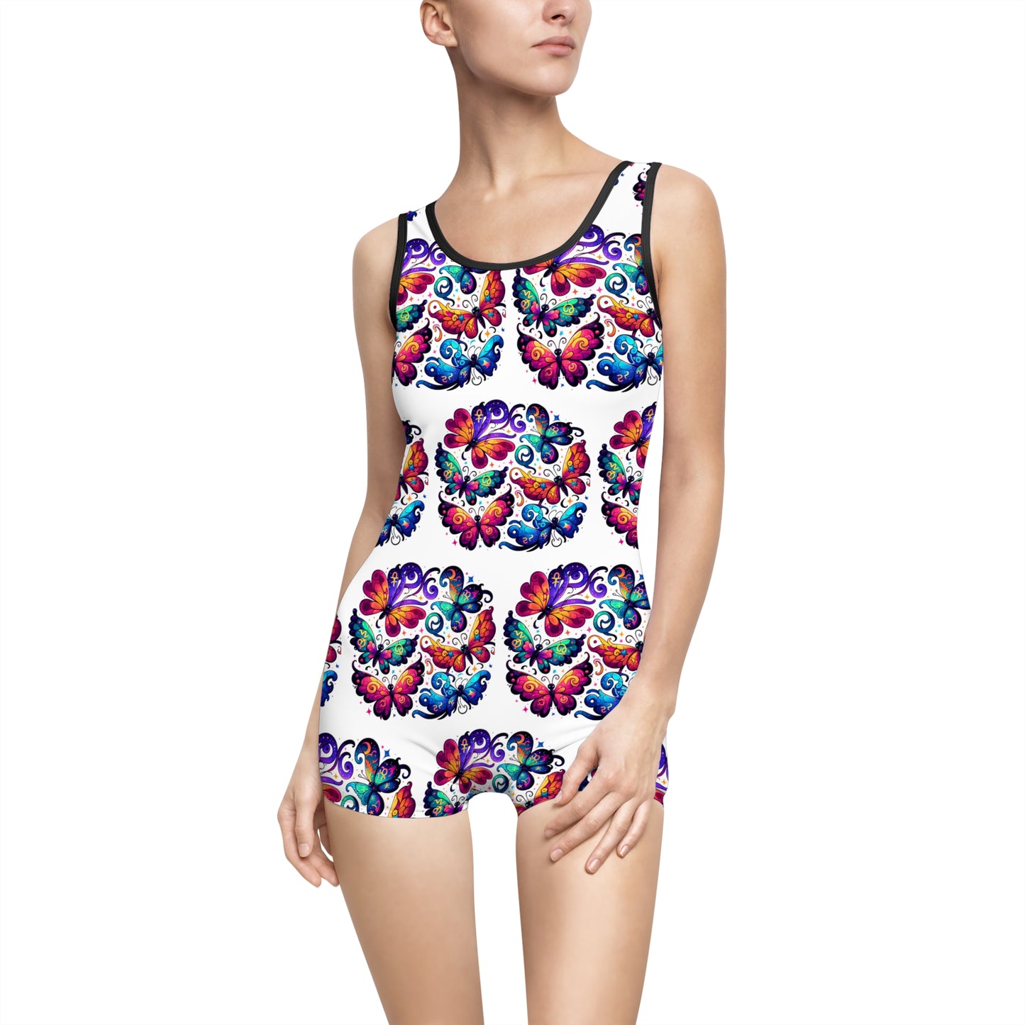 Colorful Vintage Swimsuit for Women - Retro Floral Design