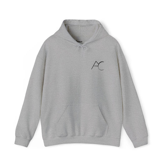 Minimalist Monogram Hooded Sweatshirt for Casual Comfort