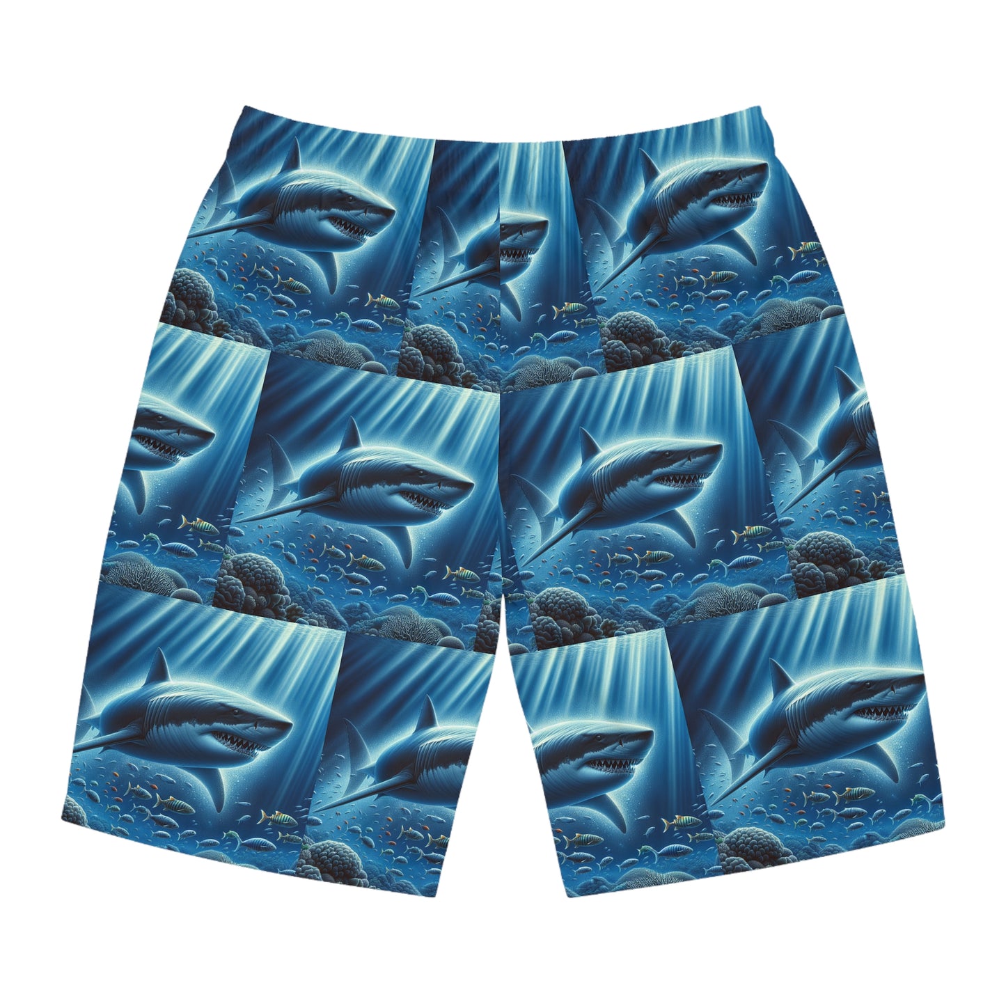 Ocean Adventure Shark Men's Board Shorts - Perfect for Beach Days & Summer Fun