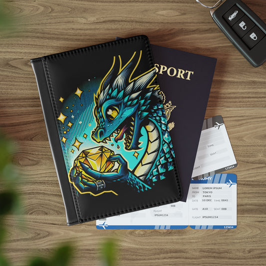 Dragons & Treasure Passport Cover - Unique Travel Accessory for Adventure Lovers