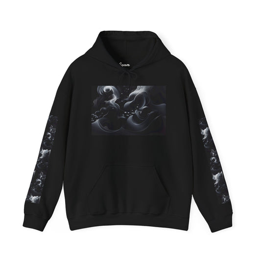 Unisex Artistic Smoke Print Hoodie - Modern Casual Wear