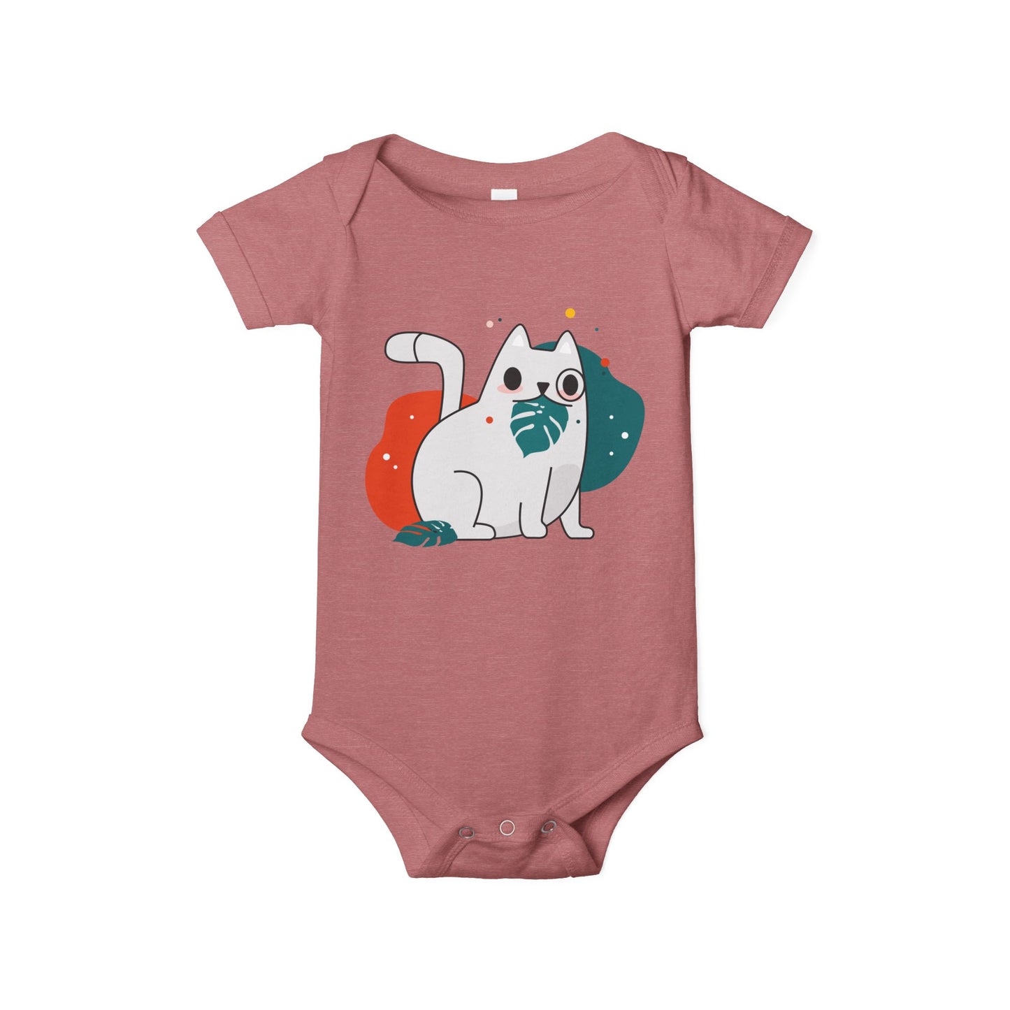 Cute Cat Infant Jersey One Piece - Adorable Baby Onesie for Animal Lovers