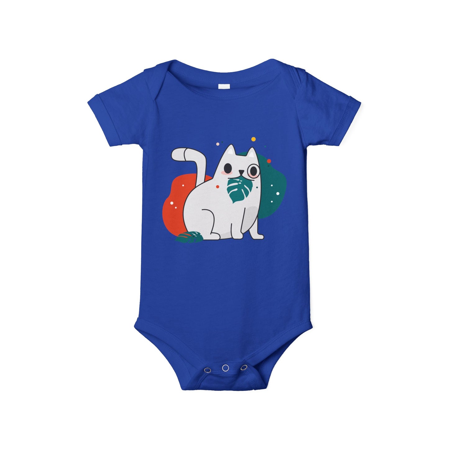 Cute Cat Infant Jersey One Piece - Adorable Baby Onesie for Animal Lovers