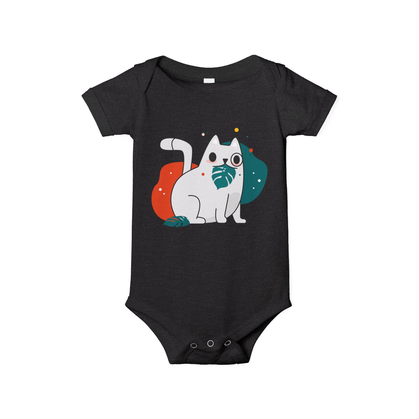 Cute Cat Infant Jersey One Piece - Adorable Baby Onesie for Animal Lovers