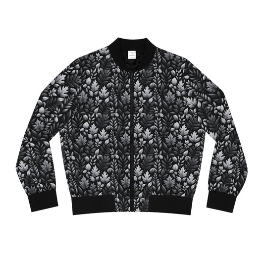 Floral Pattern Women's Bomber Jacket - Stylish Fall Outerwear