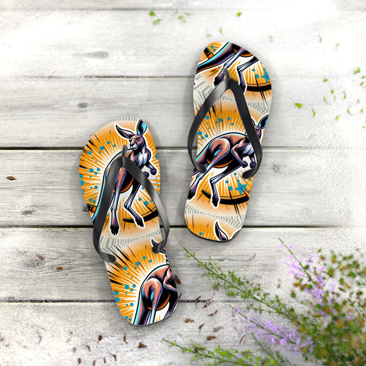 Flip Flops - Comic kangaroo design