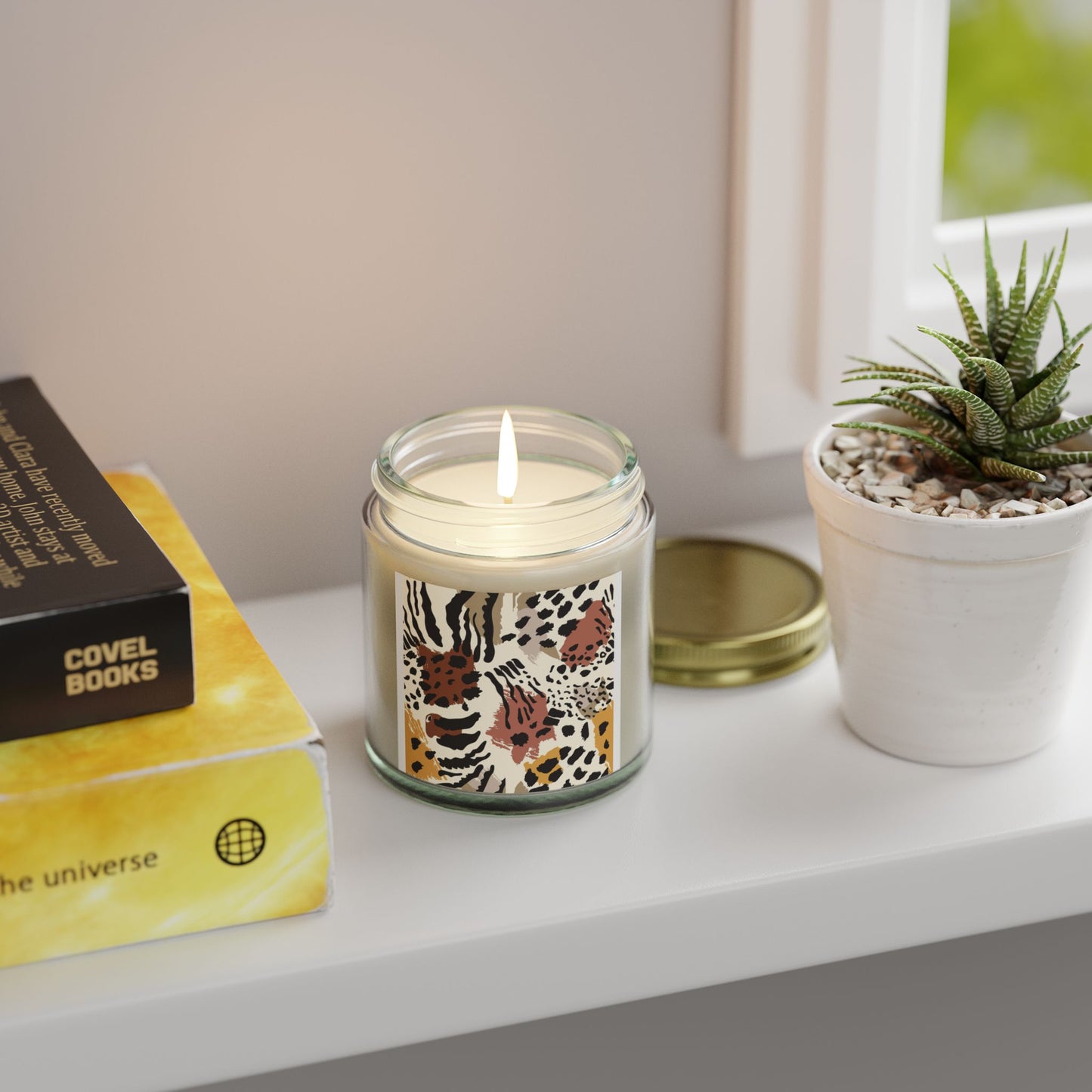 Animal Print Scented Candle - Coconut Apricot Wax