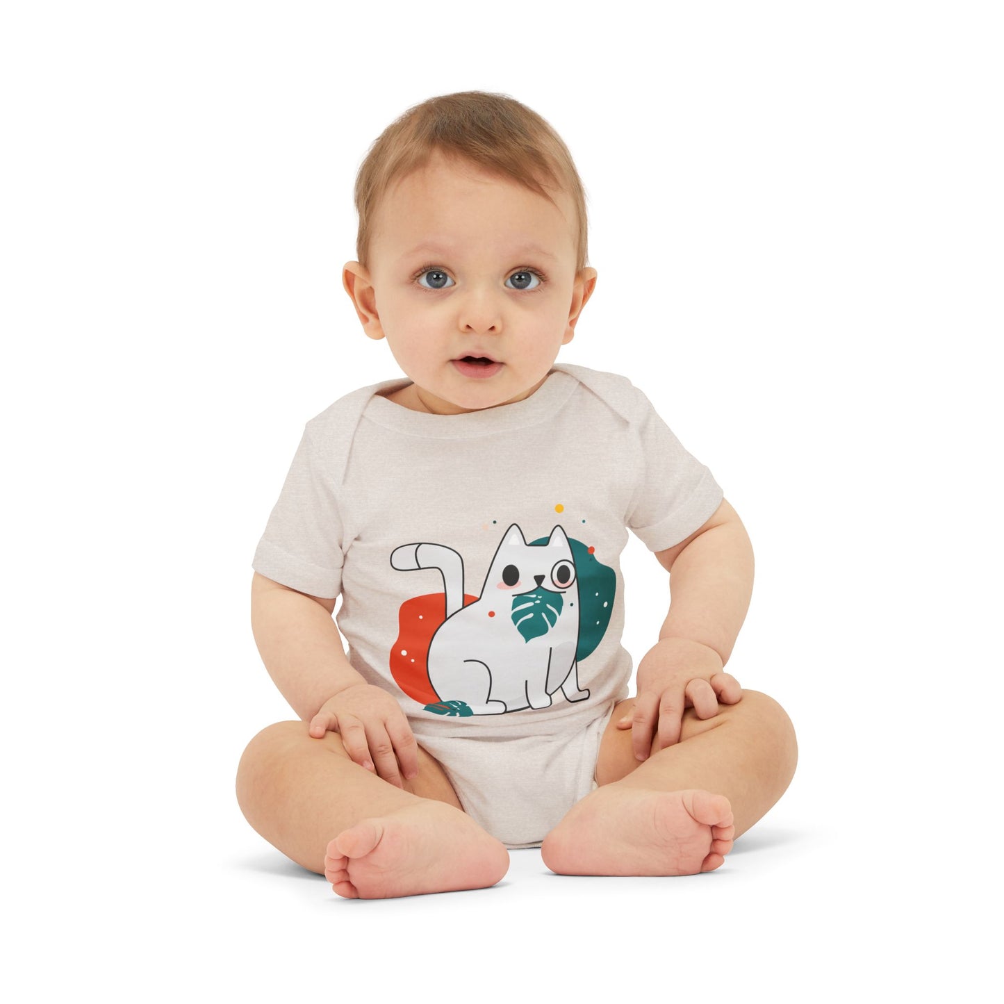 Cute Cat Infant Jersey One Piece - Adorable Baby Onesie for Animal Lovers