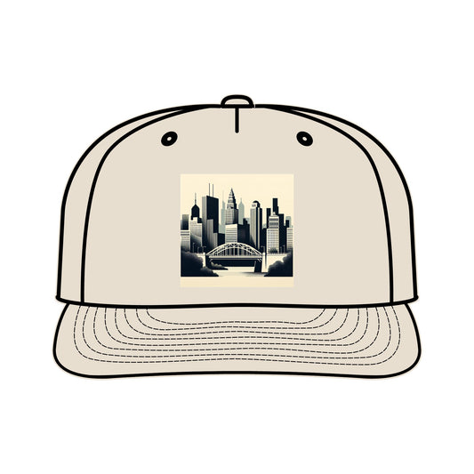 Urban Skyline Snapback Cap - Stylish Cityscape Hat for Trendy Adventurers