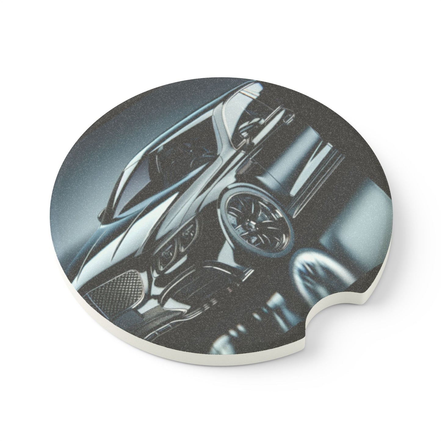 Sleek Soapstone Car Coaster - Luxury Car Design for Auto Enthusiasts