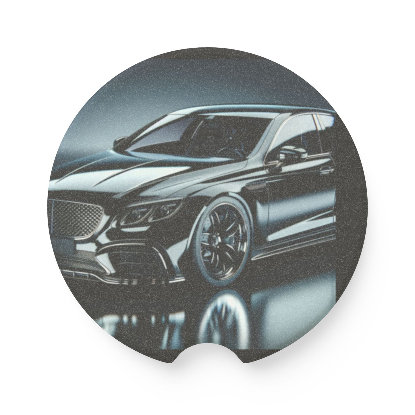 Sleek Soapstone Car Coaster - Luxury Car Design for Auto Enthusiasts