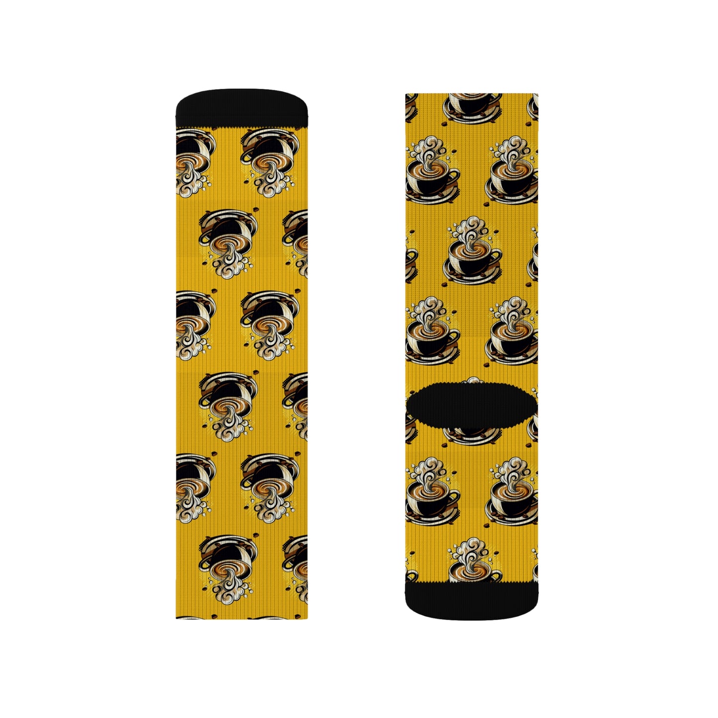 Funny Coffee Lover Socks - Sublimation Crew Socks for Coffee Enthusiasts