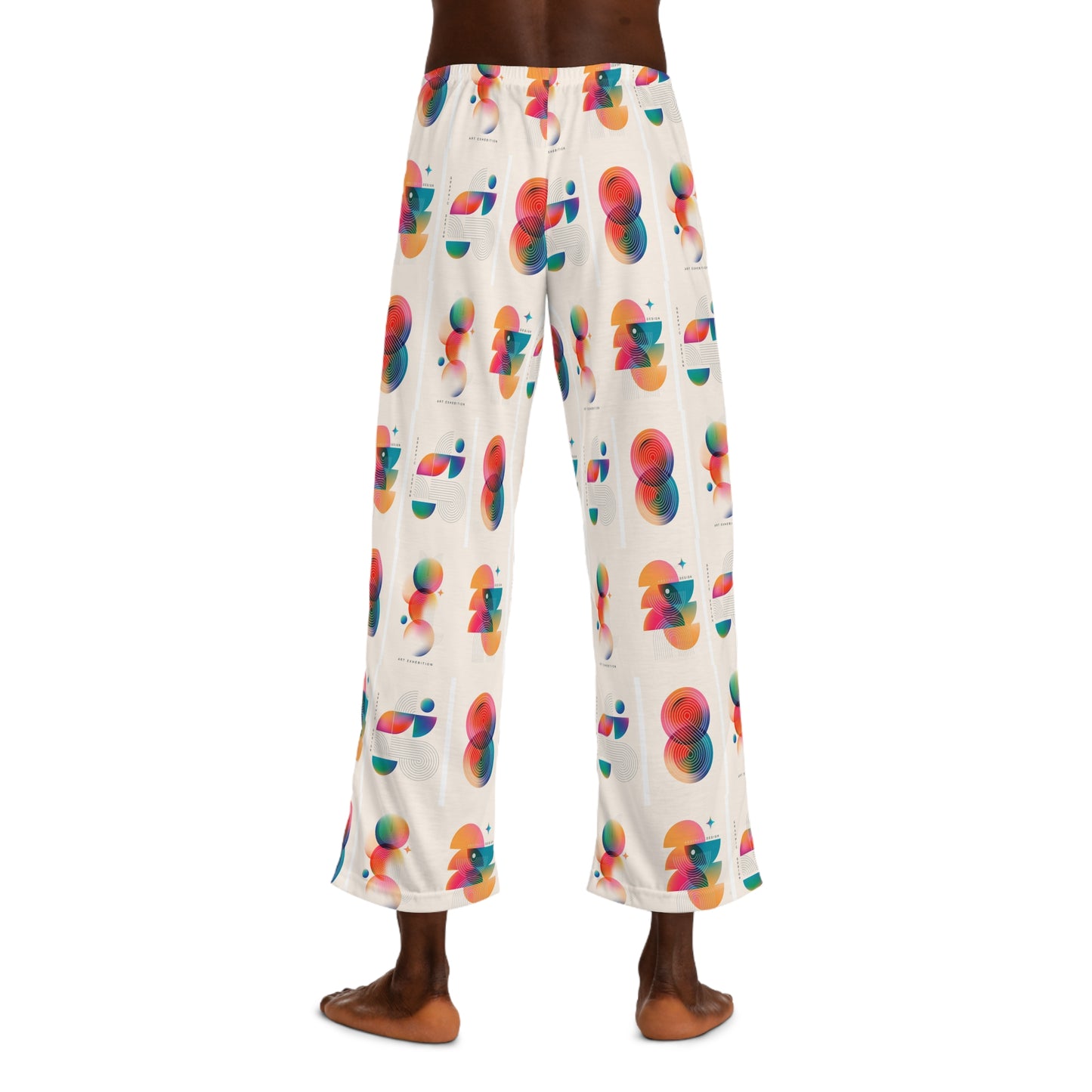 Colorful Abstract Men's Pajama Pants - Comfortable Lounge Wear for Relaxation and Sleep