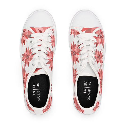 Floral Pattern Women's Low Top Sneakers - Stylish Comfort for Every Occasion