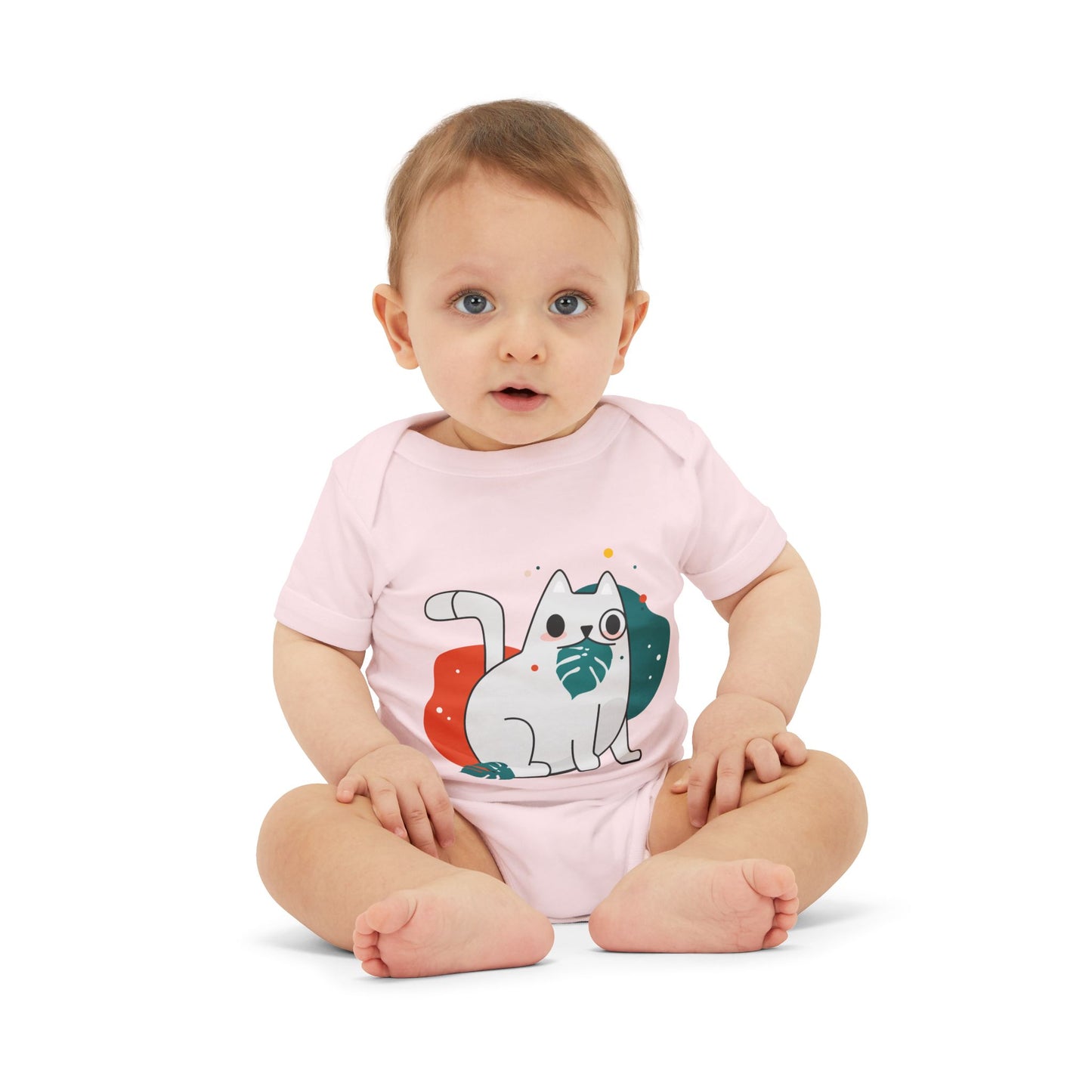 Cute Cat Infant Jersey One Piece - Adorable Baby Onesie for Animal Lovers