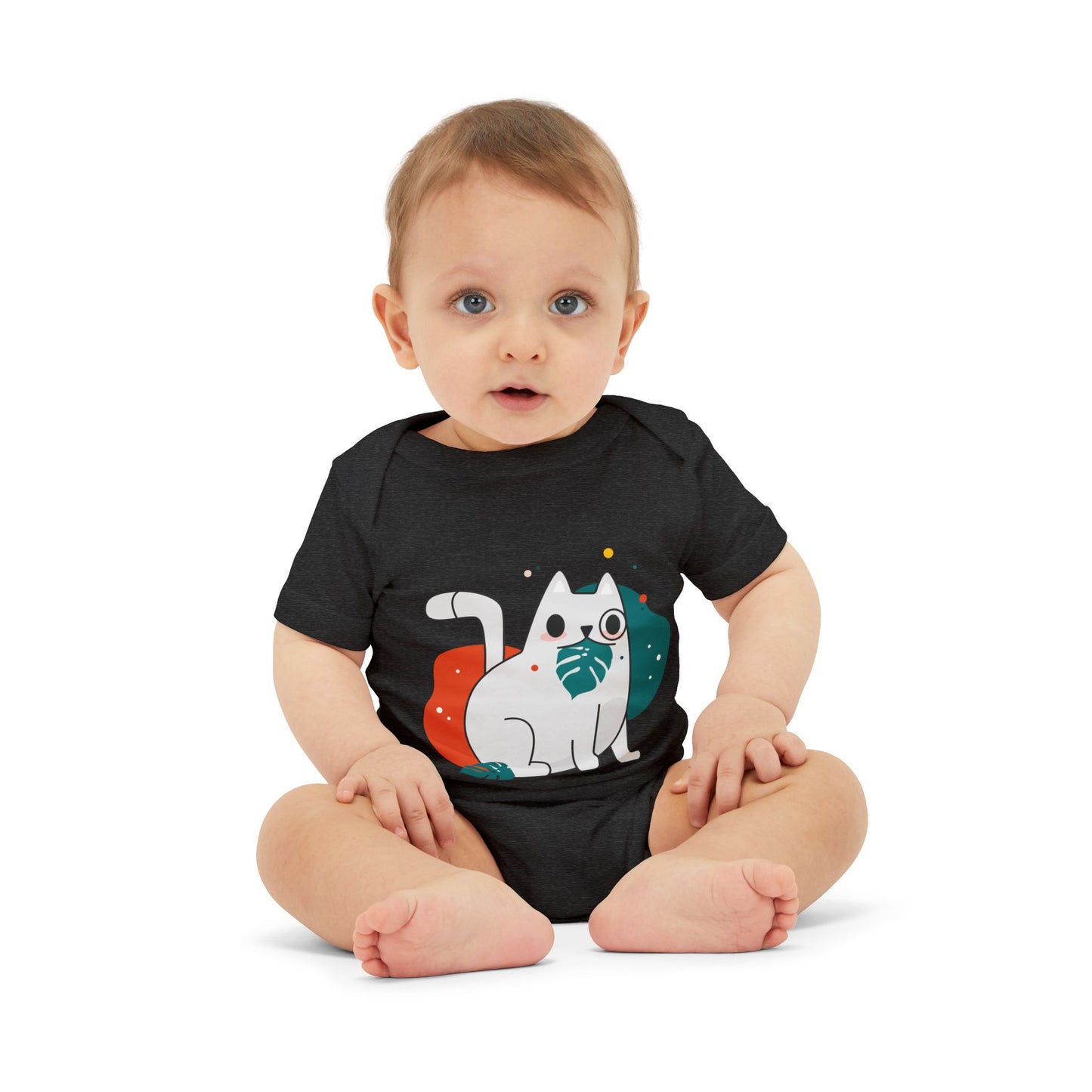 Cute Cat Infant Jersey One Piece - Adorable Baby Onesie for Animal Lovers