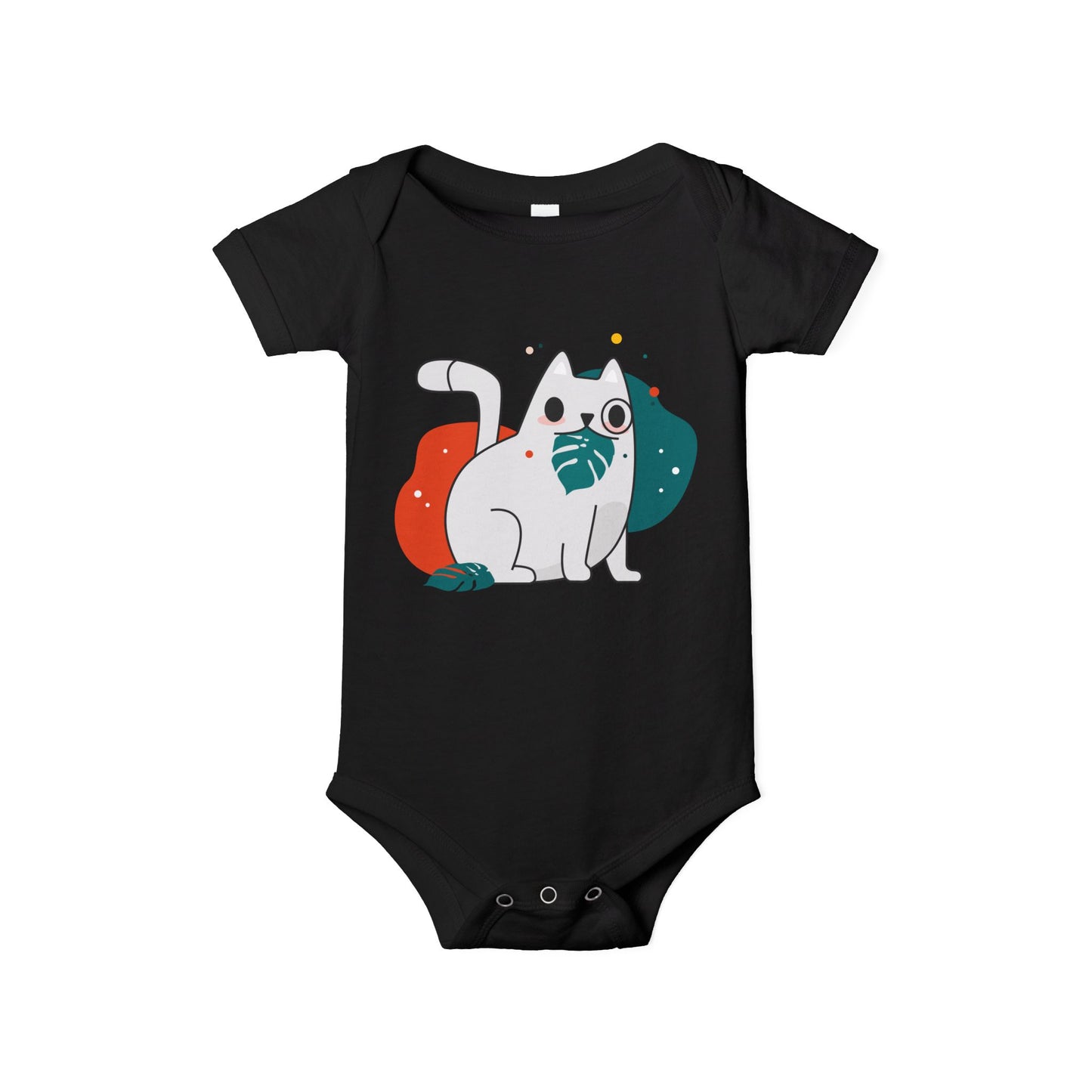 Cute Cat Infant Jersey One Piece - Adorable Baby Onesie for Animal Lovers