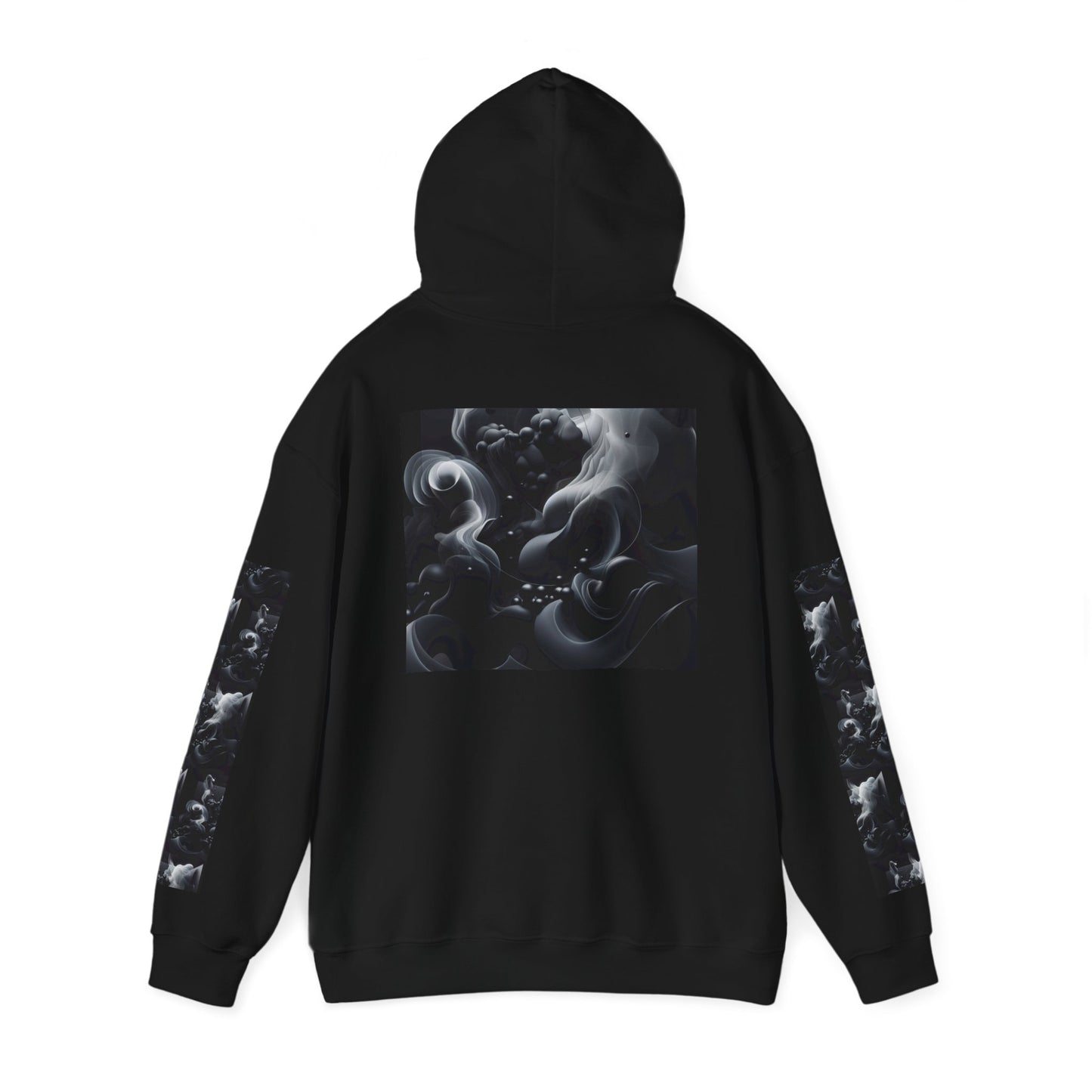 Unisex Artistic Smoke Print Hoodie - Modern Casual Wear