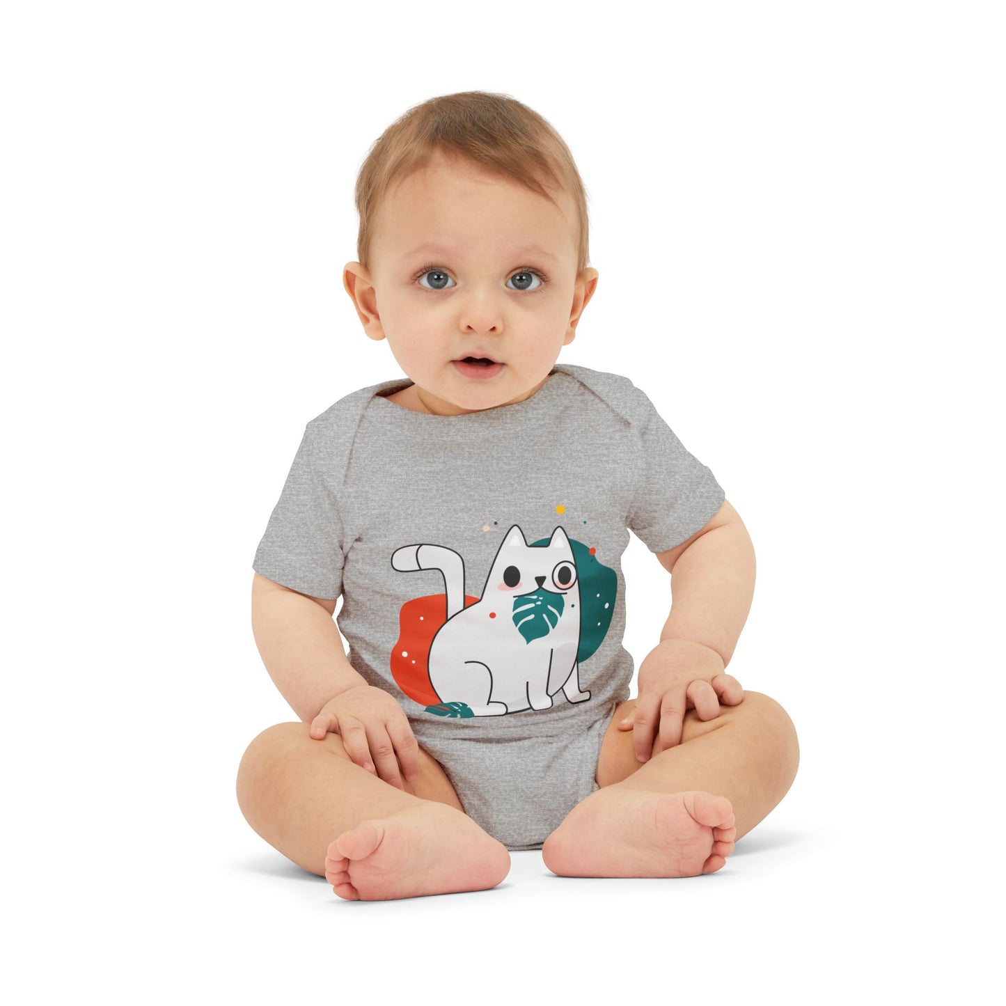 Cute Cat Infant Jersey One Piece - Adorable Baby Onesie for Animal Lovers