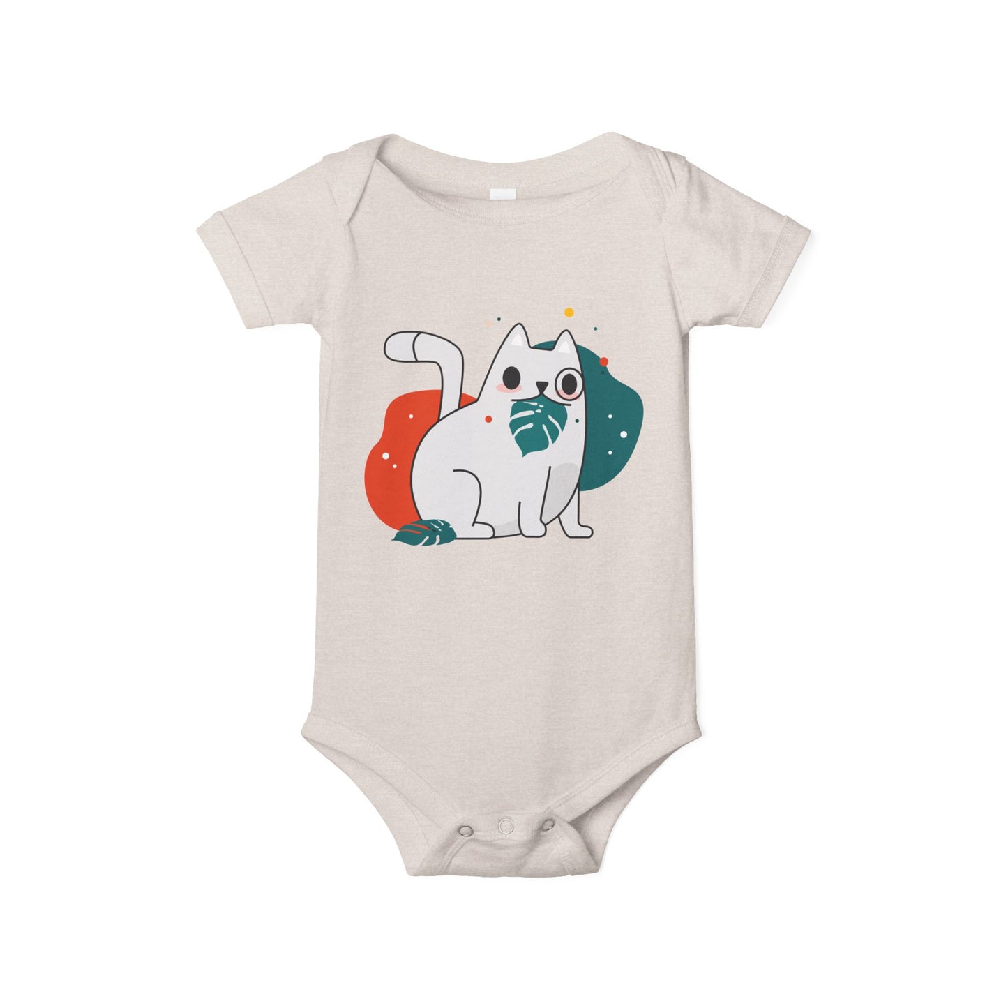 Cute Cat Infant Jersey One Piece - Adorable Baby Onesie for Animal Lovers