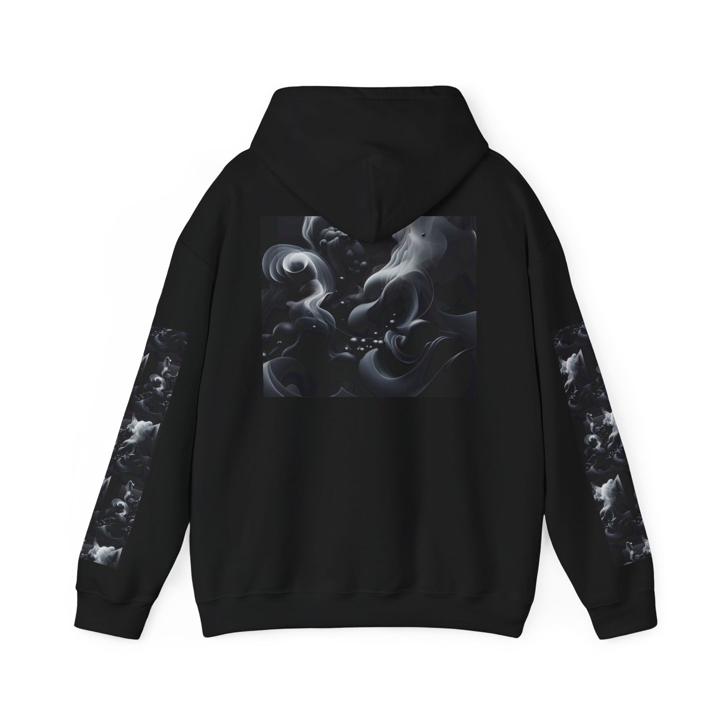 Unisex Artistic Smoke Print Hoodie - Modern Casual Wear