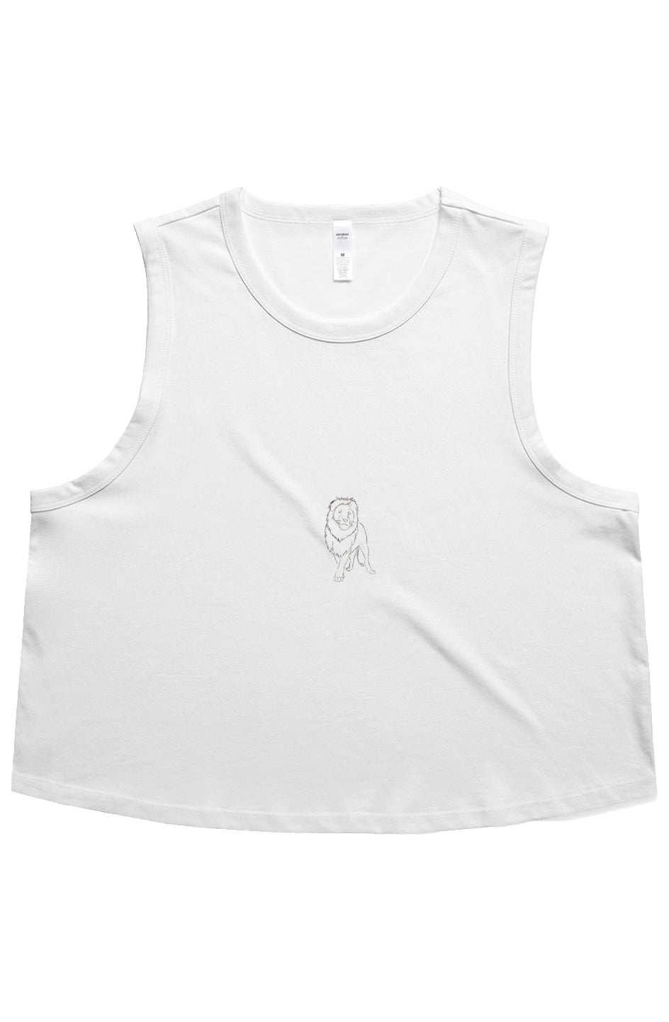 Martina Crop Tank - Lion Embroidery 