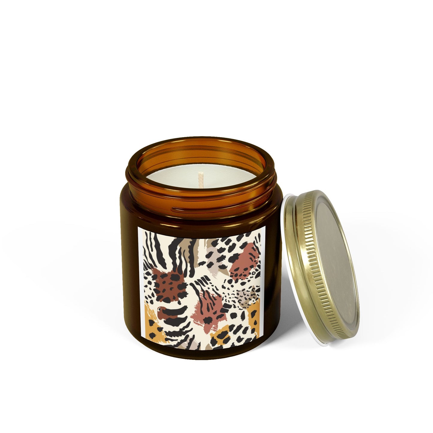 Animal Print Scented Candle - Coconut Apricot Wax