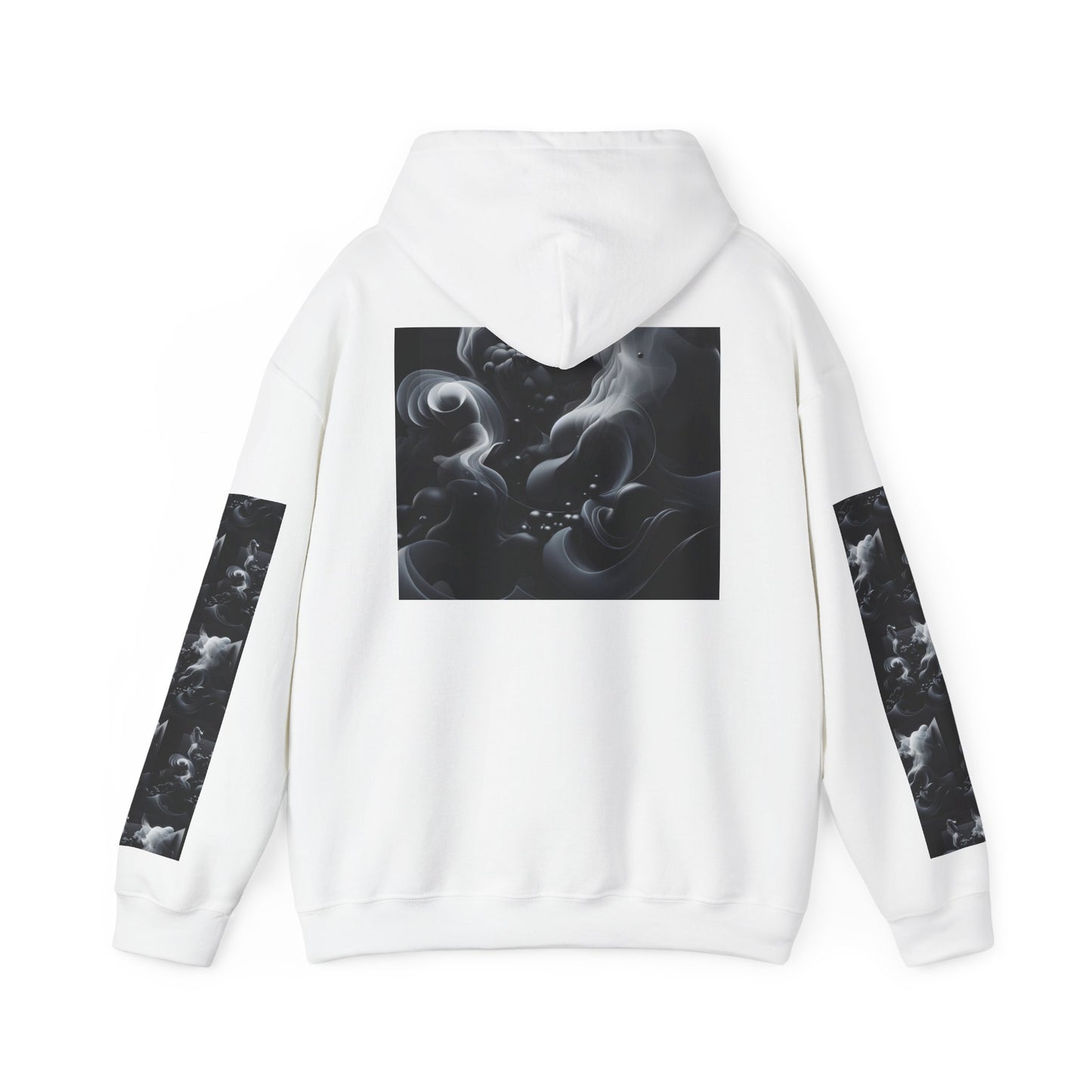 Unisex Artistic Smoke Print Hoodie - Modern Casual Wear