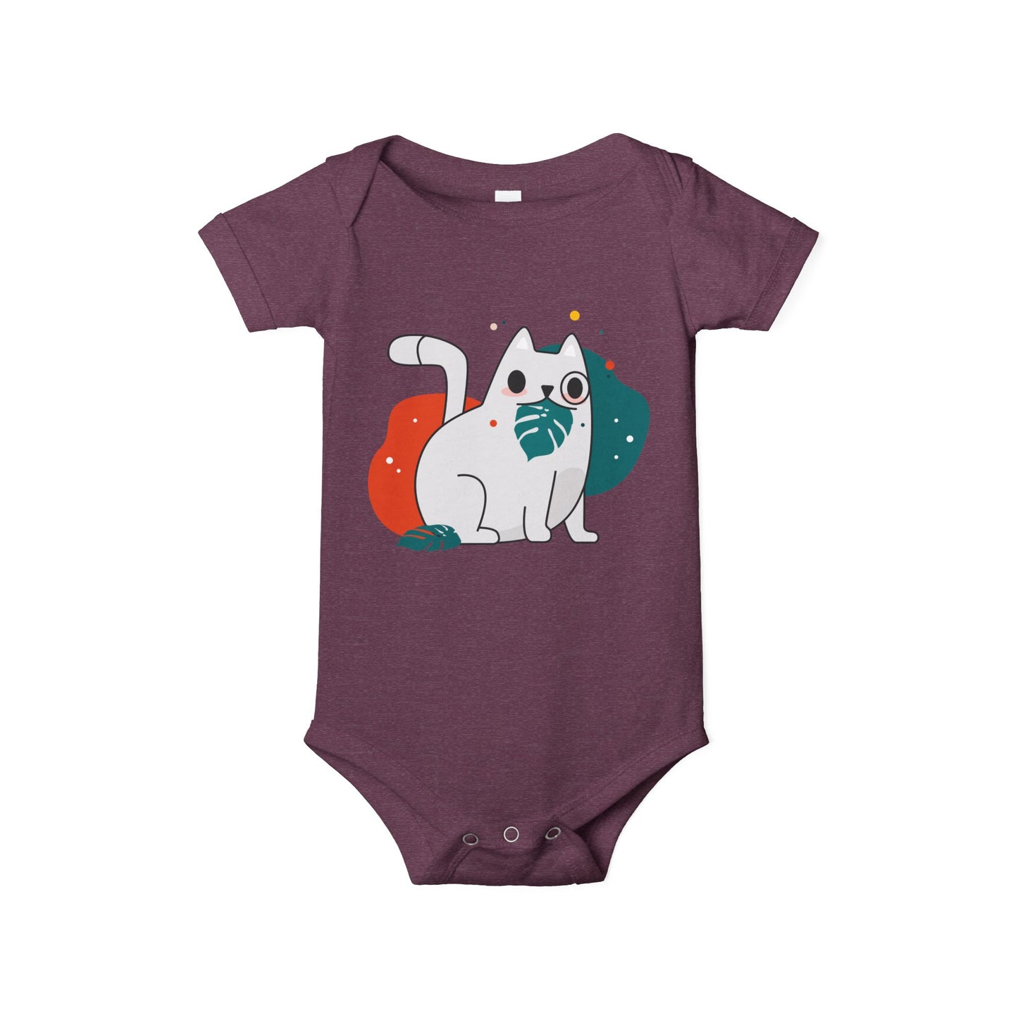 Cute Cat Infant Jersey One Piece - Adorable Baby Onesie for Animal Lovers