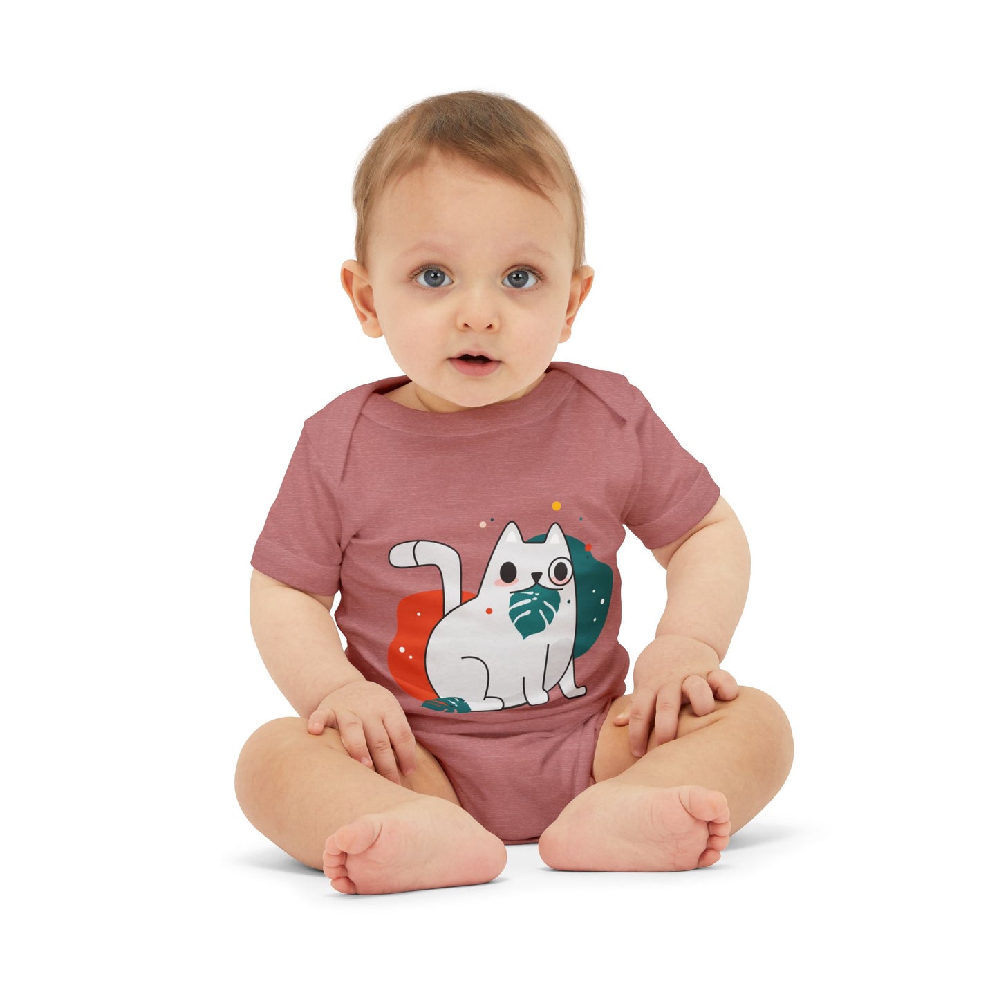 Cute Cat Infant Jersey One Piece - Adorable Baby Onesie for Animal Lovers