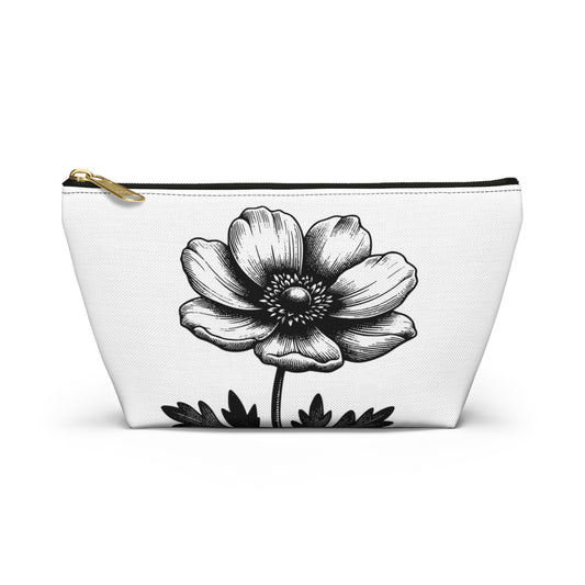 Floral Accessory Pouch | Elegant T-Bottom Design for Everyday Essentials