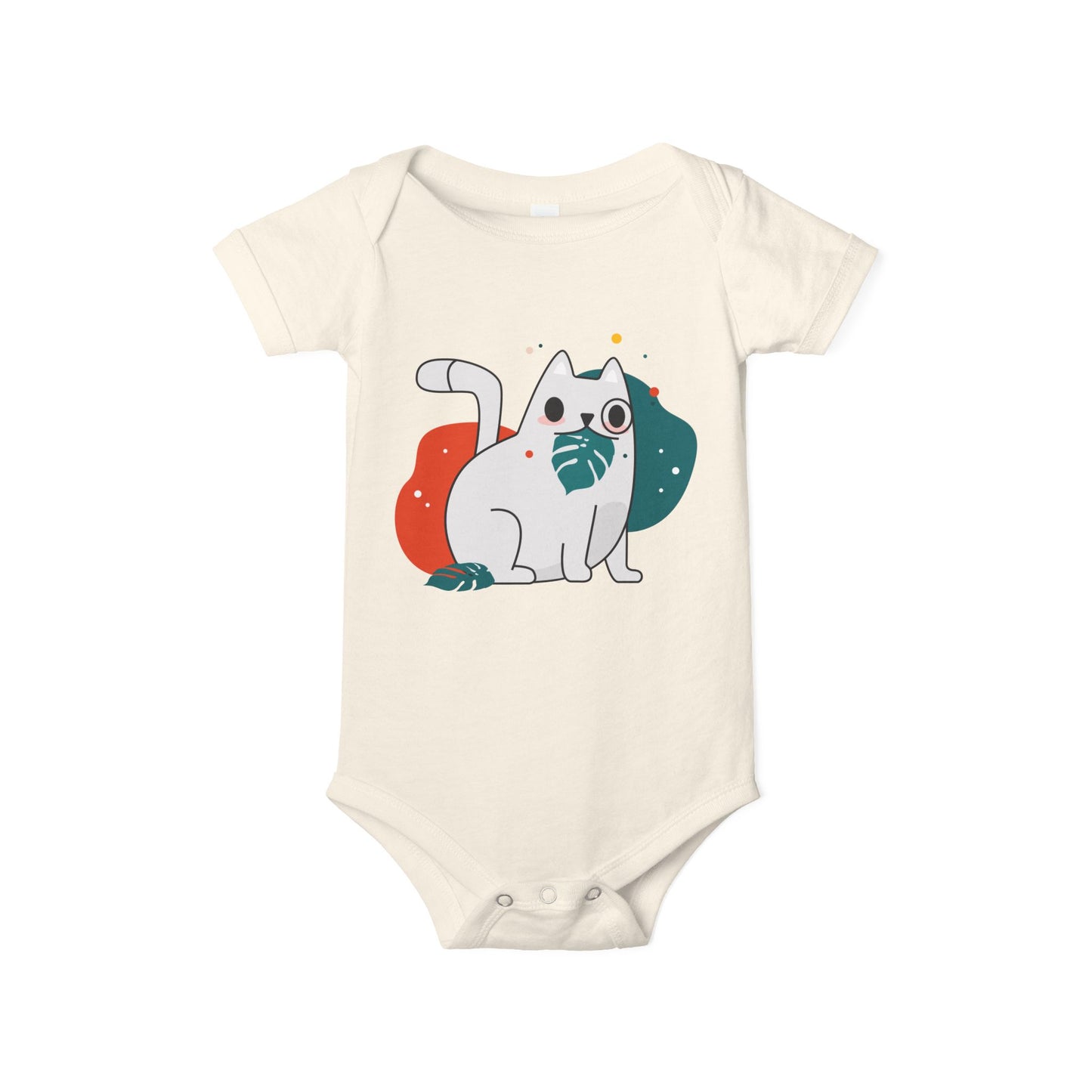 Cute Cat Infant Jersey One Piece - Adorable Baby Onesie for Animal Lovers