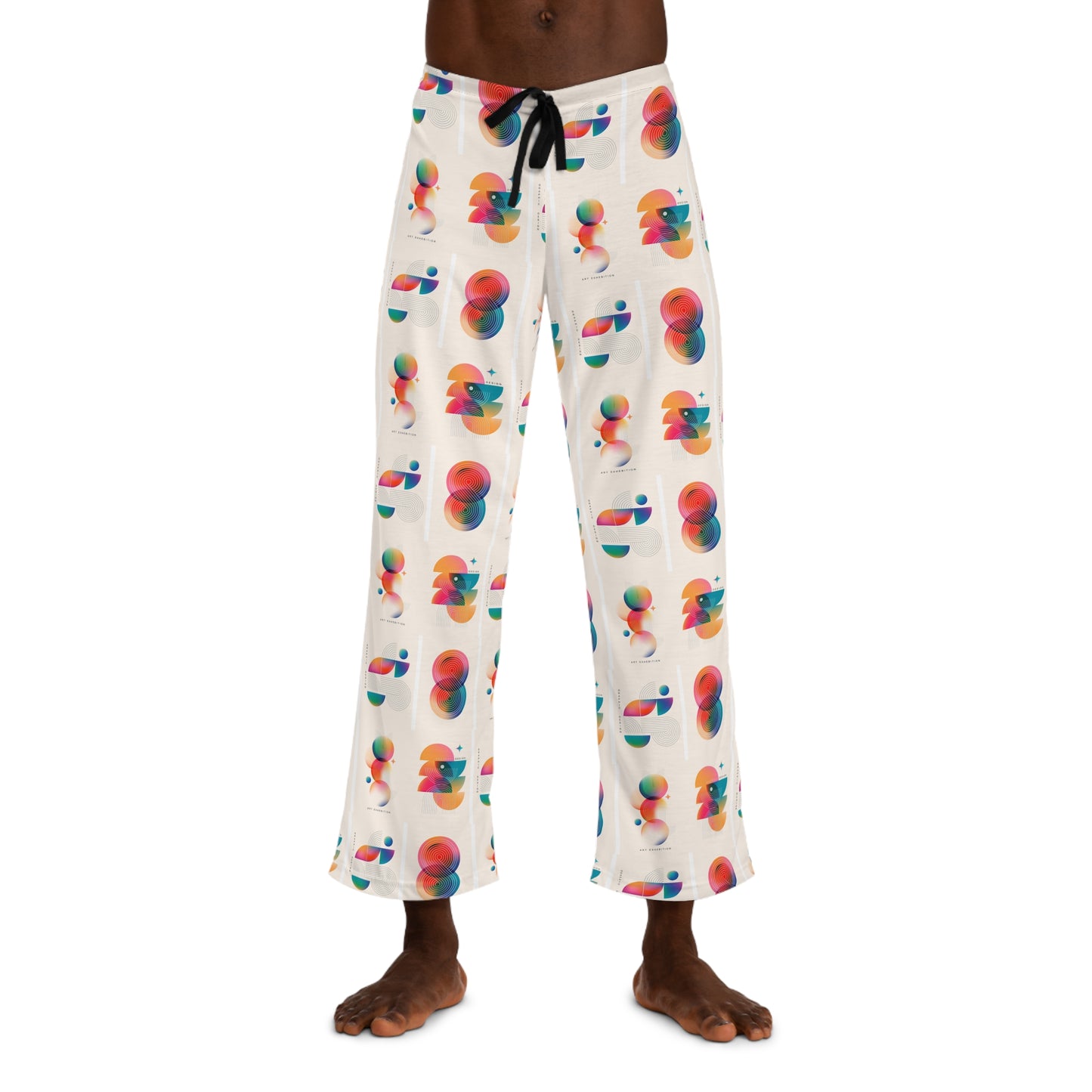 Colorful Abstract Men's Pajama Pants - Comfortable Lounge Wear for Relaxation and Sleep