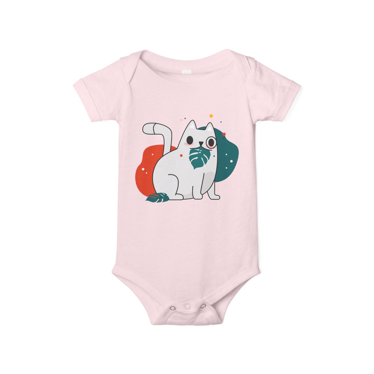 Cute Cat Infant Jersey One Piece - Adorable Baby Onesie for Animal Lovers