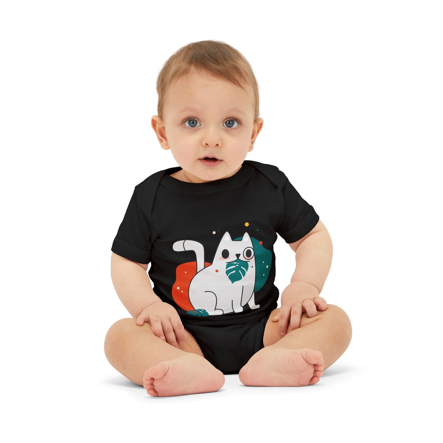 Cute Cat Infant Jersey One Piece - Adorable Baby Onesie for Animal Lovers