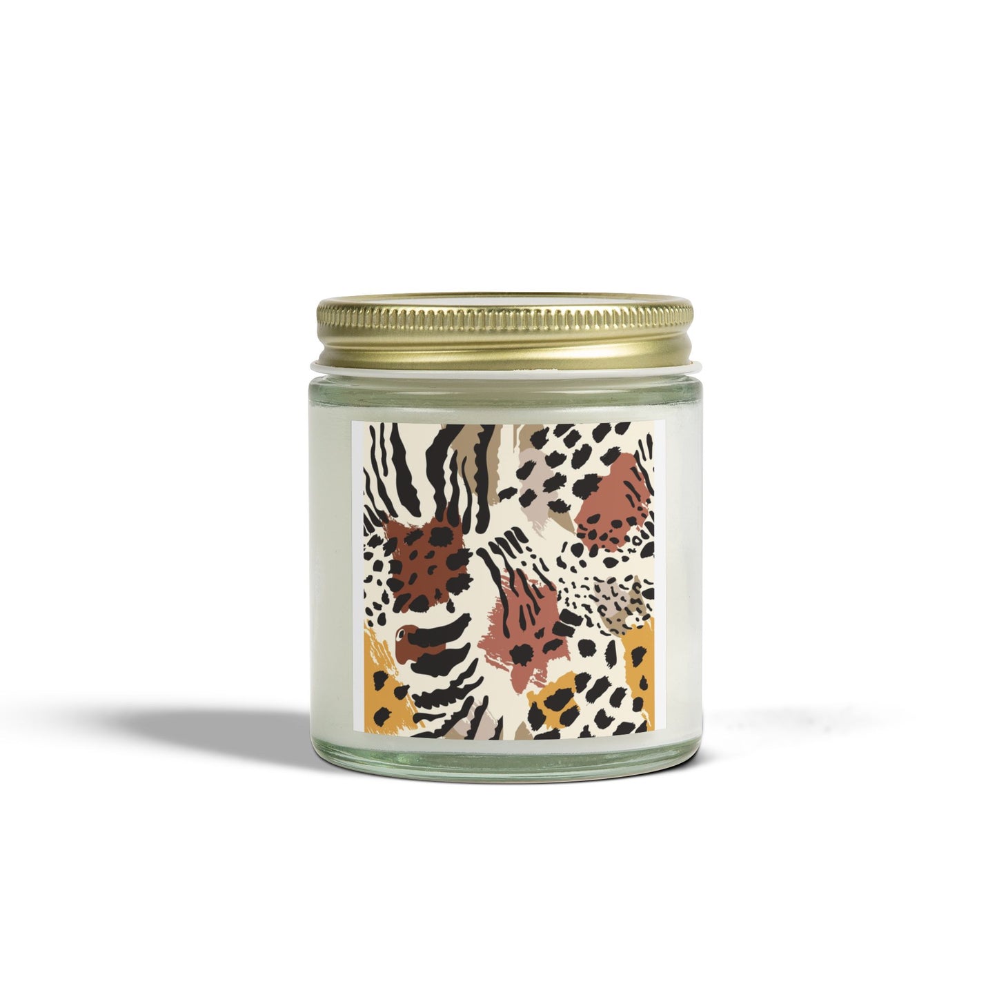 Animal Print Scented Candle - Coconut Apricot Wax