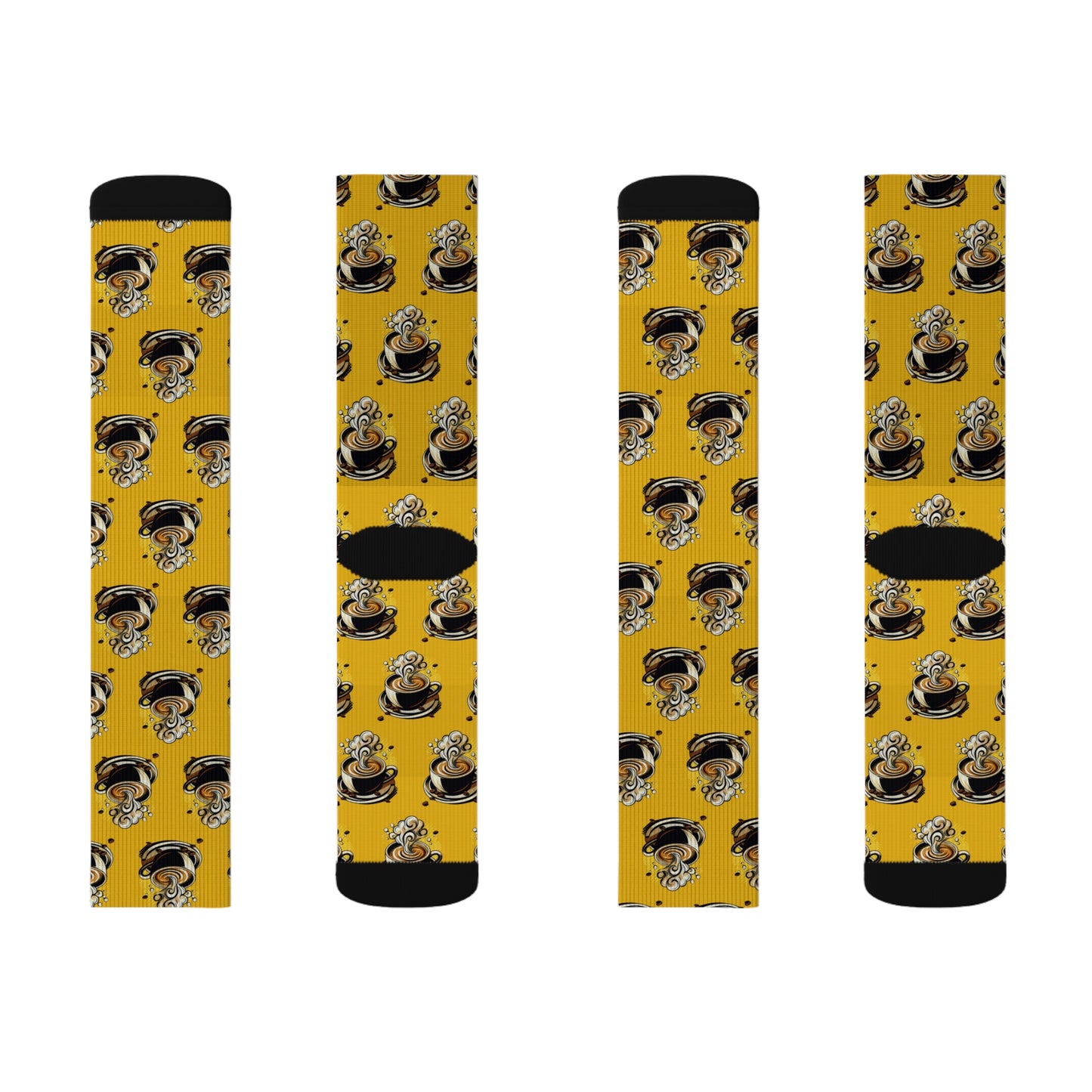 Funny Coffee Lover Socks - Sublimation Crew Socks for Coffee Enthusiasts