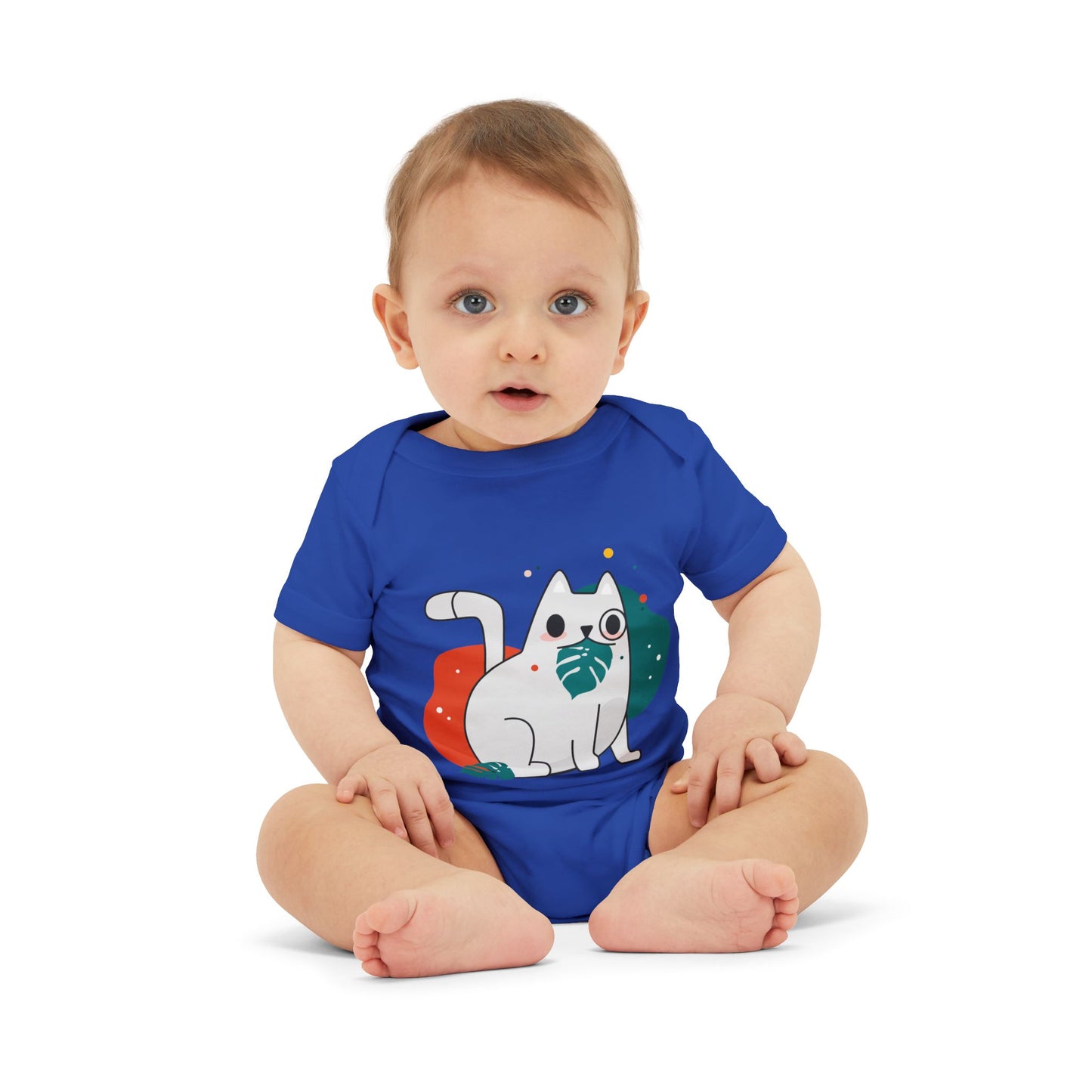 Cute Cat Infant Jersey One Piece - Adorable Baby Onesie for Animal Lovers